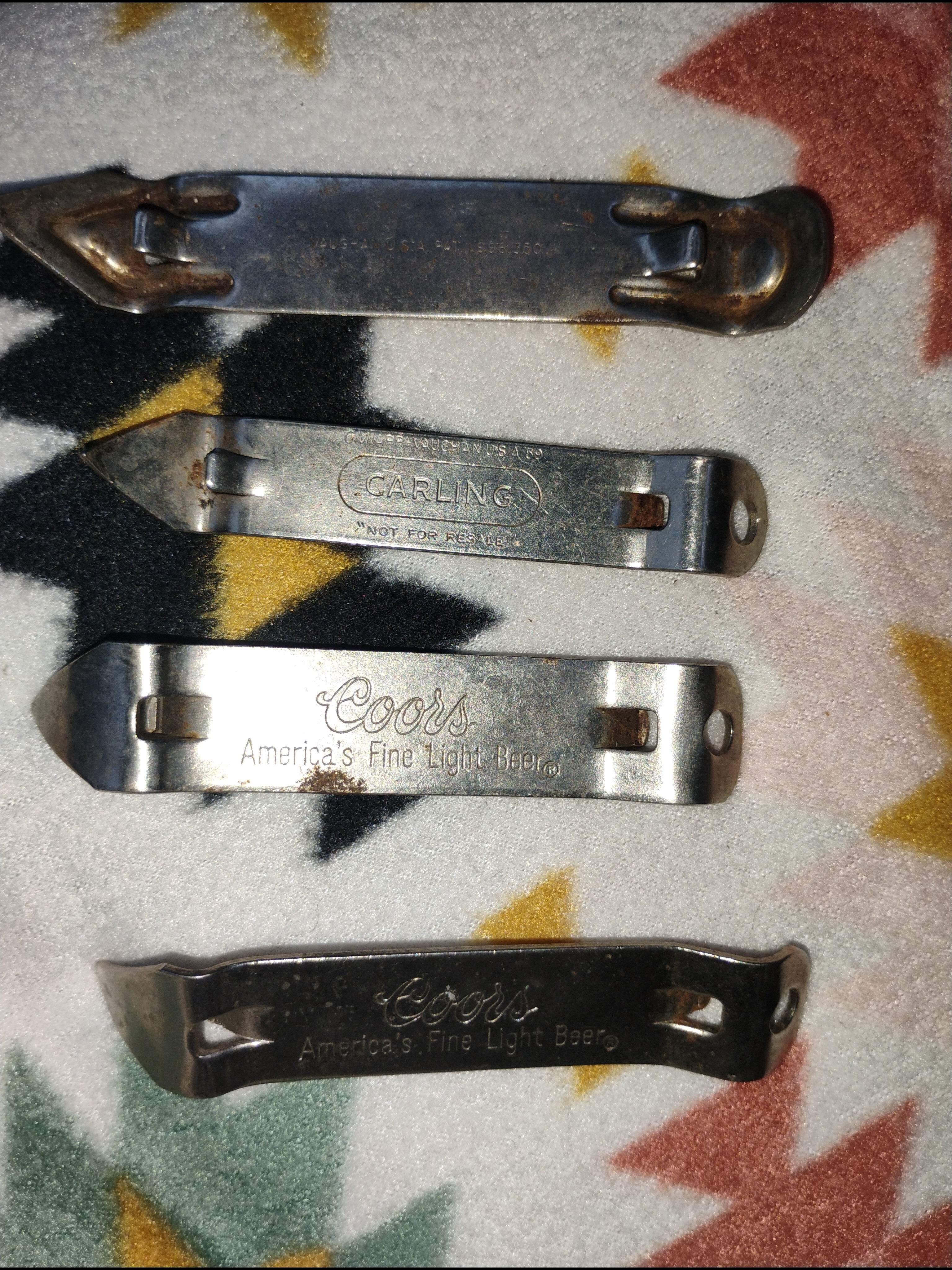 Vintage Branded Silver Bottle Openers  Mens Accessory 8pcs